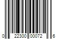 Barcode Image for UPC code 022300000726