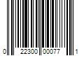 Barcode Image for UPC code 022300000771