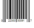 Barcode Image for UPC code 022300000917