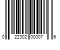 Barcode Image for UPC code 022302000076