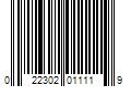 Barcode Image for UPC code 022302011119