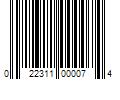 Barcode Image for UPC code 022311000074