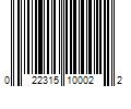 Barcode Image for UPC code 022315100022