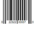 Barcode Image for UPC code 022322000070