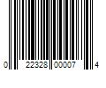 Barcode Image for UPC code 022328000074