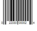 Barcode Image for UPC code 022330000024