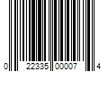 Barcode Image for UPC code 022335000074