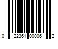 Barcode Image for UPC code 022361000062