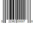 Barcode Image for UPC code 022362000078