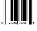 Barcode Image for UPC code 022368000065