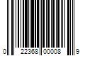 Barcode Image for UPC code 022368000089