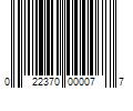 Barcode Image for UPC code 022370000077