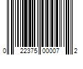 Barcode Image for UPC code 022375000072