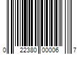 Barcode Image for UPC code 022380000067