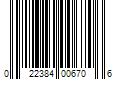 Barcode Image for UPC code 022384006706