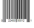 Barcode Image for UPC code 022400000121