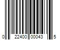 Barcode Image for UPC code 022400000435