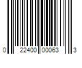 Barcode Image for UPC code 022400000633