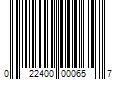 Barcode Image for UPC code 022400000657