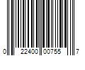 Barcode Image for UPC code 022400007557