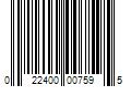 Barcode Image for UPC code 022400007595