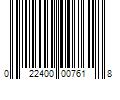 Barcode Image for UPC code 022400007618