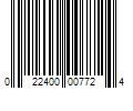 Barcode Image for UPC code 022400007724