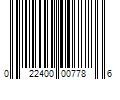 Barcode Image for UPC code 022400007786