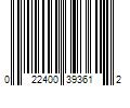 Barcode Image for UPC code 022400393612