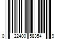 Barcode Image for UPC code 022400583549