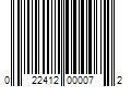 Barcode Image for UPC code 022412000072