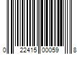 Barcode Image for UPC code 022415000598