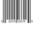 Barcode Image for UPC code 022415033169