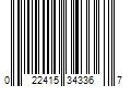 Barcode Image for UPC code 022415343367