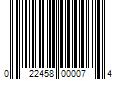 Barcode Image for UPC code 022458000074