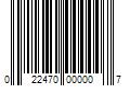 Barcode Image for UPC code 022470000007