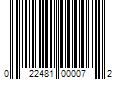 Barcode Image for UPC code 022481000072