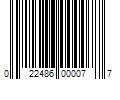 Barcode Image for UPC code 022486000077