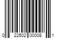 Barcode Image for UPC code 022502000081