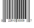 Barcode Image for UPC code 022510000097