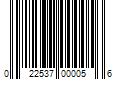 Barcode Image for UPC code 022537000056