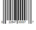 Barcode Image for UPC code 022547000077