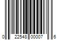 Barcode Image for UPC code 022548000076