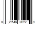 Barcode Image for UPC code 022548000229