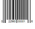 Barcode Image for UPC code 022560000016