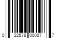 Barcode Image for UPC code 022578000077