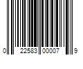 Barcode Image for UPC code 022583000079