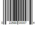 Barcode Image for UPC code 022588000074