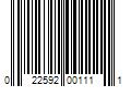 Barcode Image for UPC code 022592001111