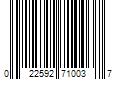 Barcode Image for UPC code 022592710037